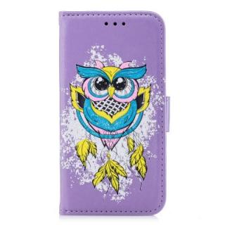 Glitter Owl Flip PU Leather Phone Case for iPhone X