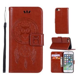 Owl Campanula Fashion Wallet Cover For iPhone 7 Phone Bag With Stand PU Extravagant Retro Flip Leather Case