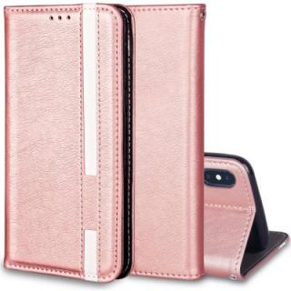 For iPhone X Business Leather Case Magnetic Closure Wallet Stand Cover