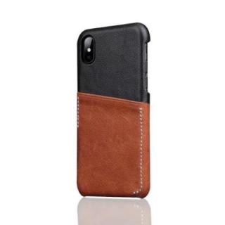 For iPhone X Back Cover Mixed Colors Geuine Leather Case