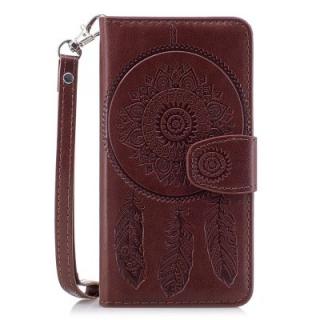 3D Embossed Wind Bell PU Leather Flip Folio Wallet Cover for iPhone X