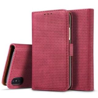 Flip Leather Fundas  Retro Mesh Wallet Cover Stand for iphone X Case