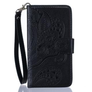 Wallet Flip Stand Case Embossed Plants PU Leather Cover Case for 5 / 5S / SE