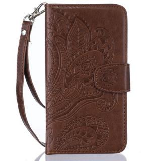 Wallet Flip Stand Case Embossed Plants PU Leather Cover Case for 5 / 5S / SE