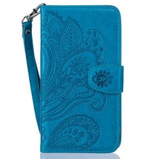 Wallet Flip Stand Case Embossed Plants PU Leather Cover Case for 5 / 5S / SE