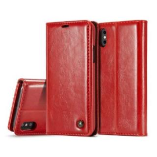 CaseMe 003 for iPhone X Magnetic Closure Flip Leather Wallet Case Slim PC Protect Cover with Cash and Card Slot