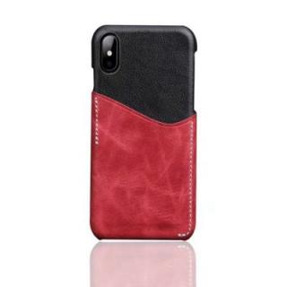 For iPhone X Back Cover Mixed Colors Geuine Leather Case