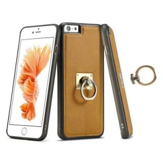 CaseMe H3 for iPhone 6 Plus / 6s Plus PU Leather Back Case with TPU Shockproof and Finger Ring Bracket Stand Feature
