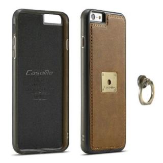CaseMe H3 for iPhone 6 Plus / 6s Plus PU Leather Back Case with TPU Shockproof and Finger Ring Bracket Stand Feature
