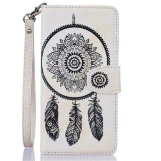3D Embossed Wind Bell PU Leather Flip Folio Wallet Cover for iPhone 8