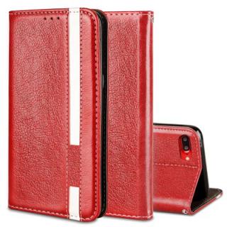 For iPhone 7 Plus / 8 Plus Business Leather Case Magnetic Closure Wallet Stand Cover