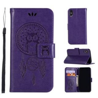 Owl Campanula Fashion Wallet Cover For iPhone X Phone Bag With Stand PU Extravagant Retro Flip Leather Case