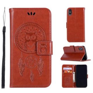 Owl Campanula Fashion Wallet Cover For iPhone X Phone Bag With Stand PU Extravagant Retro Flip Leather Case