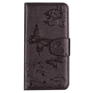 Cover Case For IPhone 6 6S with Mirror Premium PU Leather Mobile Shell Butterfly and Flower Pattern Protective Holster