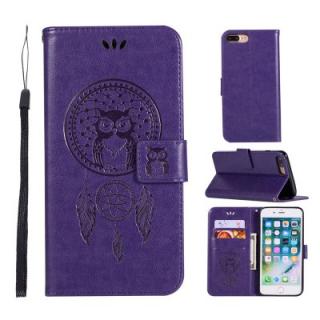 Owl Campanula Fashion Wallet Cover For iPhone 8 Plus Phone Bag With Stand PU Extravagant Retro Flip Leather Case