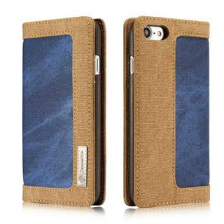 CaseMe 006 for iPhone 7/ 8 Jean Leather Flip Phone Case Cover Kickstand Wallet with Credit Card Slot