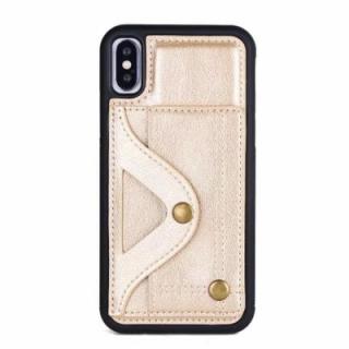 For iPhone X Luxury Mirror Card Slot Flip Cases Women Lovely Mobile Phone Case