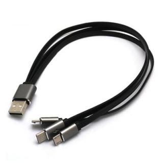 3-in-1 Micro USB / Type-C / 8 Pin Type C Data Cable