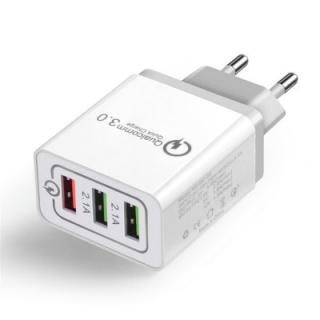 Cwxuan 18W 3 USB Ports QC 3.0 Power EU Plug Quick Adapter Charge