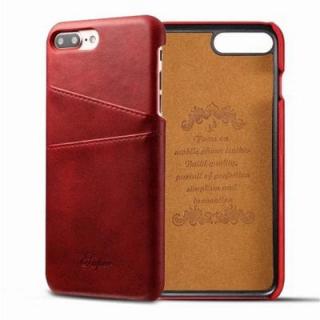 For iPhone 8 Plus/7 Plus Creative Leather Card Holder Back Phone Case Cover