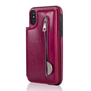 For iPhone X Case Luxury Zipper Wallet Leather Slot Back Cover Case With Card Holder