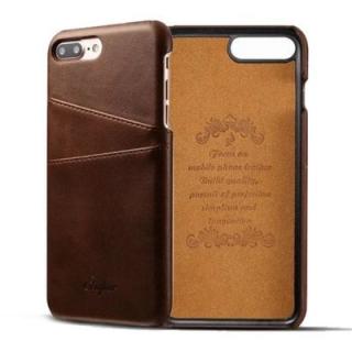 For iPhone 8 Plus/7 Plus Creative Leather Card Holder Back Phone Case Cover