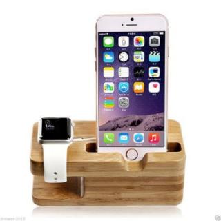 Tabletop Bamboo Phone Stand Watch Holder