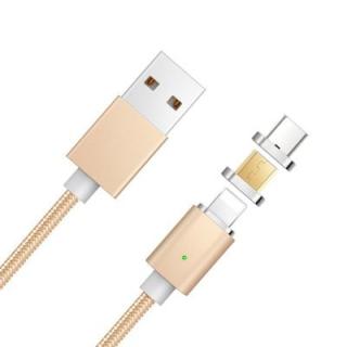 Newest 3 in 1 Nylon Braided USB Magnetic USB Charging Cable for iPhone Android Type-C Smartphones