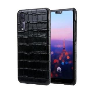 for Huawei P20 Pro Hybrid Case 3D Texture Genuine Leather Back Cover