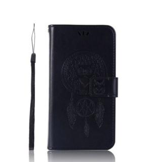 Wind Bell Owl For Motorola Moto E5 Phone Case PU Flip Leather Wallet Cover