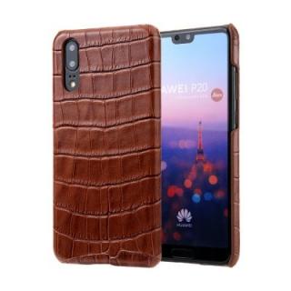 for Huawei P20 Case Square Lizard Texture Genuine Leather Back Cover