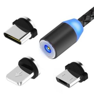 Type-C / 8 Pin / Micro USB Magnetic Charging Cable 100cm