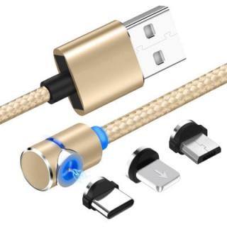 3 in 1 Micro USB / 8 Pin / USB Type-C Cable