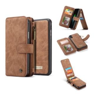 CaseMe Genuine Leather Cowhide Holster Wallet Case with Super Magnetic Detachable Back Cover for iPhone X