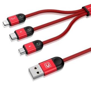 CAFELE 3 in 1 Micro USB / Type-C / 8 Pin Charging Cable