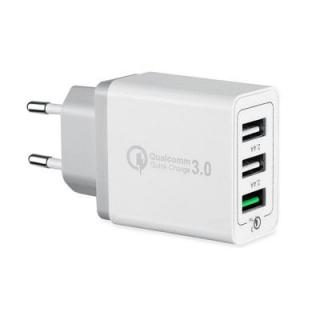 Minismile Universal 42W QC3.0 Quick Charge 3-Port Power Adapter Wall Fast Charger