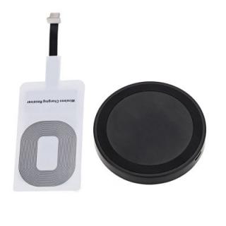 Qi Wireless Charger + Charging Receiver for iPhone