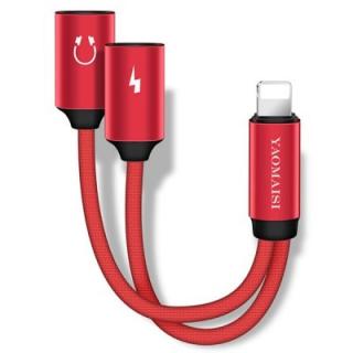 Yaomaisi Q03 2 in 1 8 Pin Headphone Audio and Charging Cable