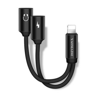 Yaomaisi Q03 2 in 1 8 Pin Headphone Audio and Charging Cable