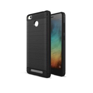 Luxury Carbon Fiber Anti Drop TPU Soft Cover Case for Xiaomi Redmi 3 Pro / 3S