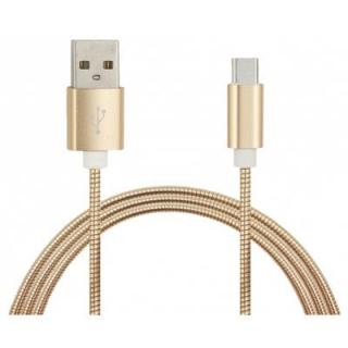 3.4A Stainless Steel Spring Quick Charge Type-C USB 3.1 Charging Cable with High-Speed Data Transmission