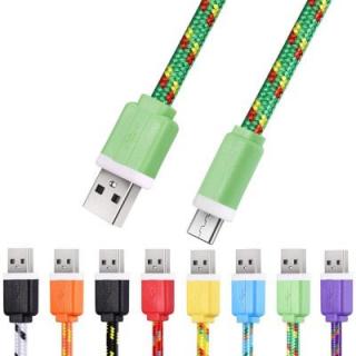 1M Micro USB Flat Braided Charger Cable