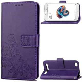 Leather Four Leaf Clover With Flip Wallet Case for Xiaomi Redmi 5A