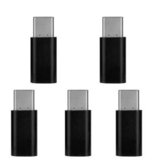 Mini Smile 5PCS Aluminium Alloy USB 3.1 Type-C To Micro USB Data Sync Charging Adapters Converters