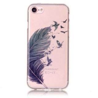 Blue Feather Soft Silicone Case Cover for iPhone 7 / 8