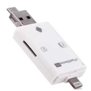 USB 8 Pin Interface Dual Storage Card Reader