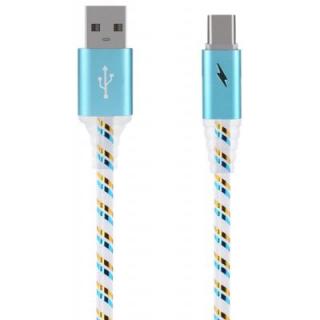 1m LED Sparkle Type-C USB 2.0 Data Sync Charging Cable