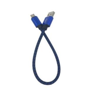 25CM Nylon Micro USB Cable Output 2.4A Fast Charge Wire