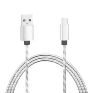 Minismile 2.4A Quick Charge Stainless Steel Spring Micro USB To USB Charging Cable with High-Speed Data Transmission 1M