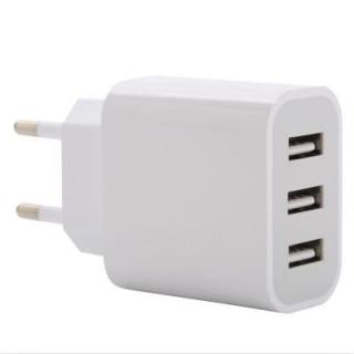 CE Ｃertification 3USB EＵ5V/3.1A European Standard Charger Adapter